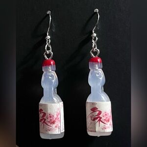 Novelty Ramune Soda Bottle Dangle Earrings